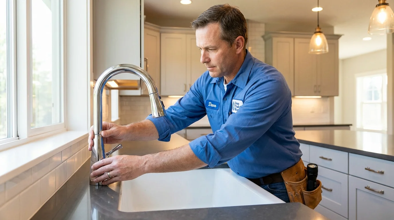 Kitchen faucet installation by Johns Plumbing LLC in Bethany Beach