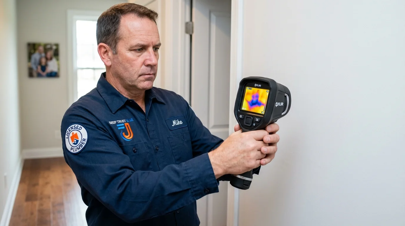 Thermal imaging leak detection by Johns Plumbing LLC in Bethany Beach